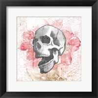 Framed Floral Skull