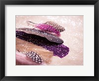 Framed Glitter Feathers