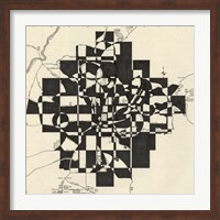 Framed Modern Map of Atlanta