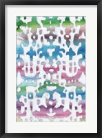 Framed Watercolor Ikat I