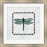 Framed Dragonfly Stamp