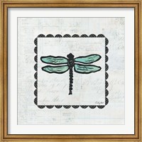 Framed Dragonfly Stamp