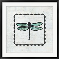 Framed Dragonfly Stamp