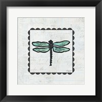 Framed Dragonfly Stamp