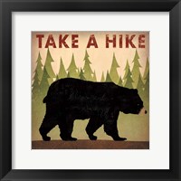 Framed Take a Hike Black Bear