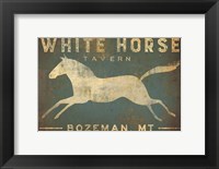 Framed White Horse Running