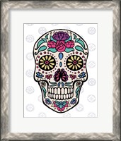 Framed Sugar Skull III on Gray