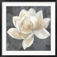Framed Majestic Magnolia Neutral Sq