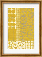 Framed Golden Blockprint II