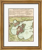 Framed Petite Map of the City of Boston