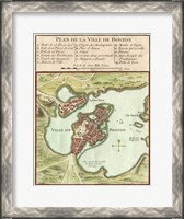 Framed Petite Map of the City of Boston
