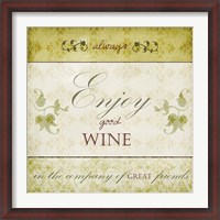 Framed Wine Phrases VI