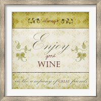 Framed Wine Phrases VI