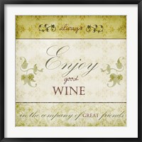 Framed Wine Phrases VI