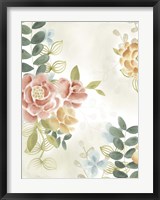 Framed Soft Flower Collection I