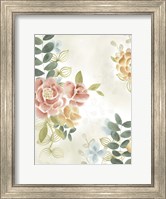 Framed Soft Flower Collection I