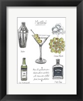 Framed Classic Cocktail - Martini