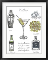 Framed Classic Cocktail - Martini