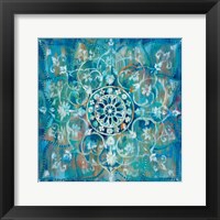 Mandala in Blue I Framed Print