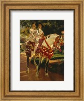 Framed Elena and Maria in Antique Valencian Costumes