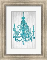 Framed Luxurious Lights III Turquoise