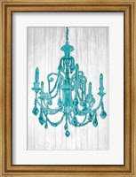 Framed Luxurious Lights III Turquoise