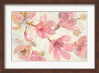 Framed Magnolias in Bloom on White