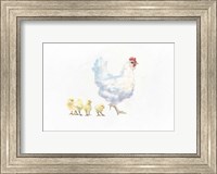 Framed Hen and Chickens