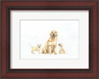 Framed Dog and Puppies