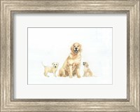 Framed Dog and Puppies