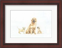 Framed Dog and Puppies