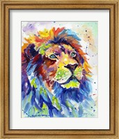 Framed Colorful African Lion