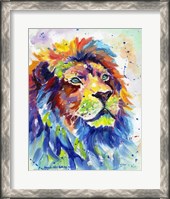 Framed Colorful African Lion