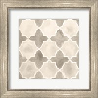 Framed Neutral Watercolor Tile IV