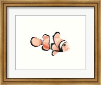 Framed Watercolor Tropical Fish IV