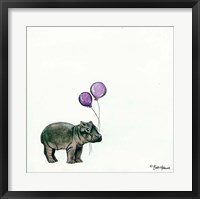 Framed Nursery Hippo