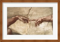 Framed Creation Of Adam (detail of hands)