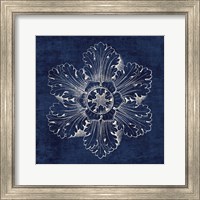 Framed Rosette V Indigo