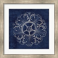 Framed Rosette VI Indigo