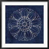 Framed Rosette VII Indigo