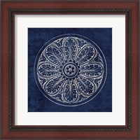 Framed Rosette VIII Indigo