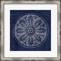 Framed Rosette VIII Indigo