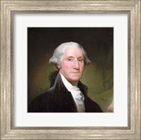 Framed George Washington, 1795 -Detail