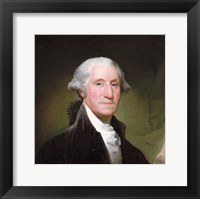 Framed George Washington, 1795 -Detail