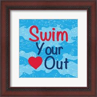 Framed Swim Your Heart Out - Girly