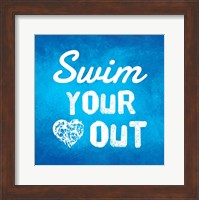 Framed Swim Your Heart Out - Blue