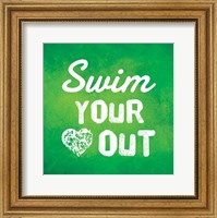 Framed Swim Your Heart Out - Green