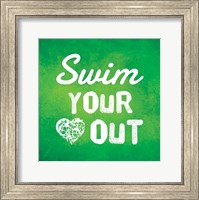 Framed Swim Your Heart Out - Green