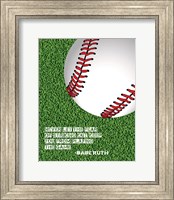 Framed Baseball Quote