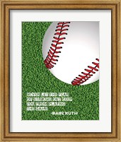 Framed Baseball Quote
